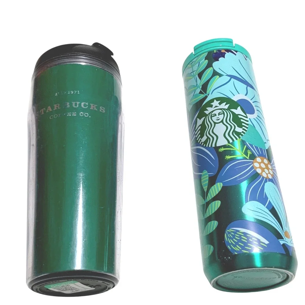 Set of 5 STARBUCKS tumblers and cups‎ with lids & straws